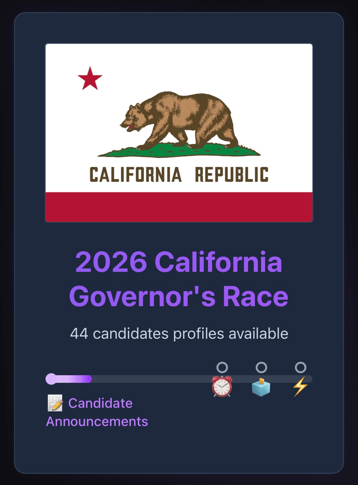 2026 California Governor's Race